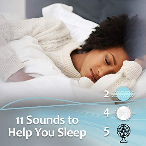 LectroFan Micro2 Guaranteed Non-Looping Sound Machine and Stereo Ready Bluetooth Speaker with White Noise, Fan Sounds, Ocean Sounds for Sleep, Relaxation, Privacy, Study, and Audio Streaming, White