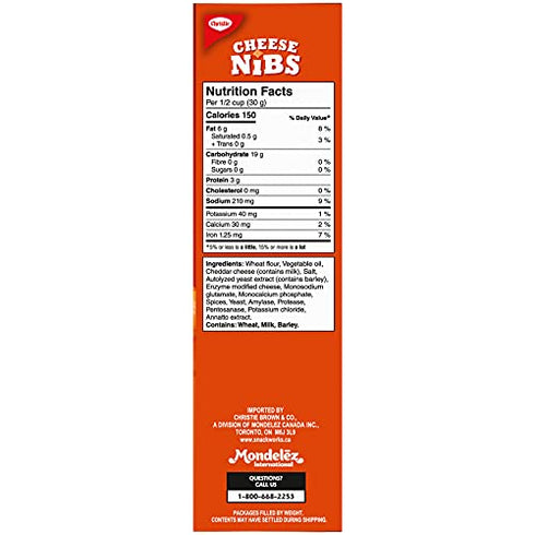 Christie Ritz Cheese Nips Crackers, 200g/7.1oz {Imported from Canada}