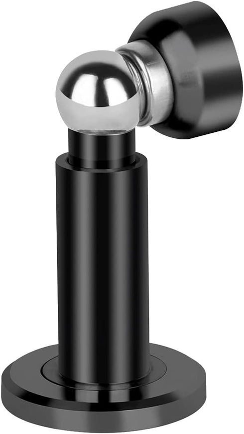 Hommyzone Adjustable Height Magnetic Door Stopper,Magnetic Door Stop, 304 Stainless Steel Door Holder with Wall&Floor Mounted€¦?Black)