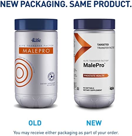 4Life Transfer Factor MalePro - Targeted Prostate Support with Saw Palmetto, Lycopene, and Kudzu - Immune System Support - 90 Softgels