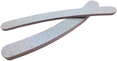 Yueton 20pcs 100/180 Grit Curve Double Sided Zebra File Emery Board Nail Files