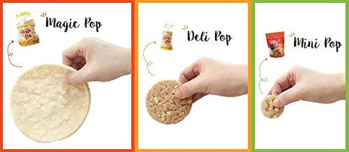 Kim’s Deli Pop Rice Cakes | Original, Whole Wheat, Cinnamon | Keto, Paleo, Multigrain, Natural, Vegan | Sugar Free Korean Snack | Low Calorie, Low Fat | Variety 3 Pack |