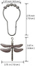 Aimoye Dragonfly Bathroom Shower Curtain Hooks - Rust Proof Brushed Nickel Rings with Dragonfly Pendant Accessories Set Decorate Bath Room with Natural, Forest, Garden, Country Theme, 12PCS