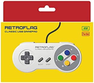 Retroflag Classic Wired USB Gaming Controller Support XINPUT, DINPUT Mode and Turbo Function Compatible with Raspberry Pi, Windows, Switch J Pad