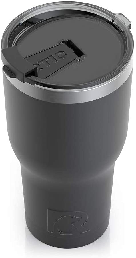 RTIC Tumbler with Splash Proof Lid, 30 oz, Black, Insulated Travel Stainless Steel Coffee Mug, Sweat Proof, Keeps Hot & Cold Longer