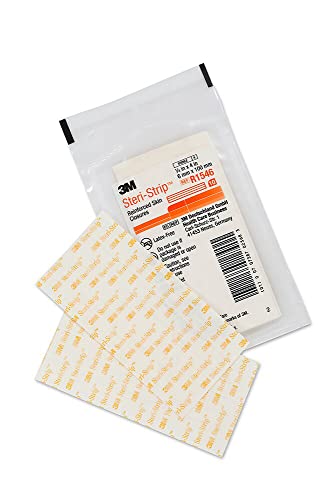 3M™ Steri-Strip™ Reinforced Adhesive Skin Closures, R1546, 1/4 in x 4 in (6 mm x 100 mm), 10 Strips/Envelope