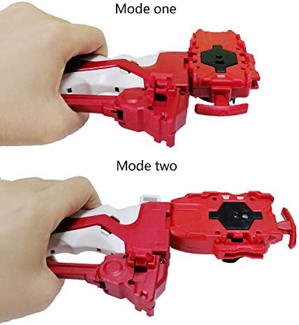 Speder Bey Gyro Blades Burst Sparking Launcher Set, Battling Burst Light Sparking String Launcher Set - Gyro Right Spin Top (Red)
