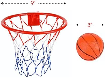 ArtCreativity Over The Door Basketball Hoop Game - Includes 1 Mini Basketball and 1 Net Hoop, Indoor Basketball Set for Home, Office, Bedroom, Cool Birthday Gift for Boys and Girls