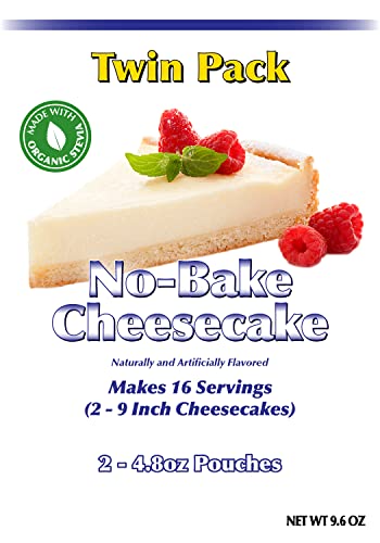 GramZero No-Bake Cheesecake Mix, Makes 2 Cheesecakes, No Sugar Added, Low Calorie, Stevia Sweetened