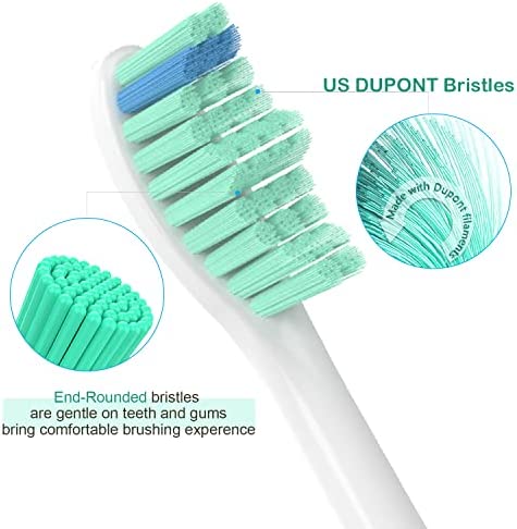 Relax Artist Replacement Toothbrush Heads for Deep Cleaning, Compatible with Phillips Sonicare Electric Tooth Brushes, Fit for E-Series, Essence, Xtreme, Elite, Advance (4 Pack)