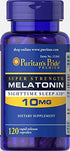Puritan's Pride Melatonin 10 mg Sleep aid Insomnia Relax Sleep Pill 120 Capsules (3-Pack)