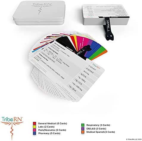 BadgeGuru by Tribe RN - 52 Cheat Sheets on 26 Nurse Badge Cards - Designed by Nurses, for Nurses - Essential for Nurses and Nursing Students - Bonus Access to Our Digital Resource Library - Vertical