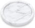 JIMEI Natural Marble Round Vanity Tray Jewelry Ring Dish Holder Fruit Serving Tray for Bathroom, Kitchen, Nightstand or Table Decoration (5.51IN (14CM))