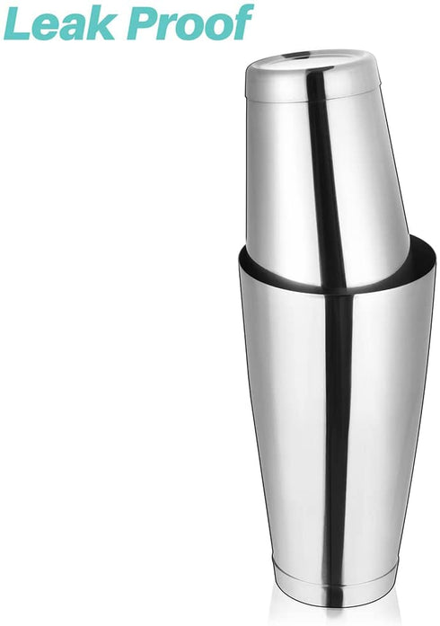Etens Cocktail Shaker, Pro Bar Shaker Boston Shaker Set, Stainless Steel Martini Shaker Drink Mixer for Bartending Essential Bar Tools Weighted Shaking Metal Tins Cocktail Shaker Set for Bartender