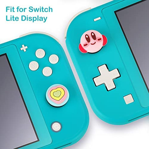 Owngen Cute Thumb Grip Caps for Nintendo Switch / Lite / OLED, Kawaii Magic Moon Joy-Stick Button Stick Cover 3D Analog Ergonomic Cap for NS Controller Joy-Cons (Pink)
