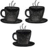 CYSCOMMA Coffee Metal Wall Art 4.7 H x 4.4 W Inches – Latte, Coffee, Espresso Written Wall Decor –Brown, Black, and Blue Wall Decor - Coffee Shop, Lounge, Dining, Kitchen Decorations