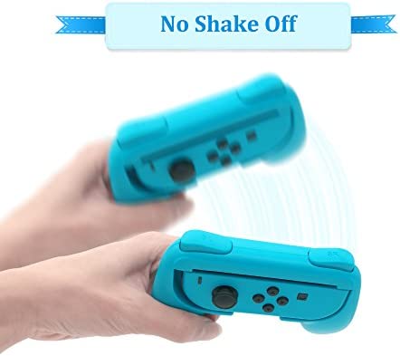 FYOUNG Hand Grips Compatible with Switch/Switch OLED Model Controllers, Grip Compatible with Switch Joy Con - Blue and Red (2 Packs)