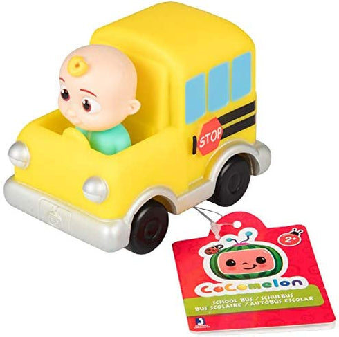CoComelon Vehicle Toys, 3 Pack - JJ, Tomtom & YoYo with School Bus, Fire Truck & Ice Cream Truck - Officially Licensed - Gift for Toddlers and Kids Ages 2+