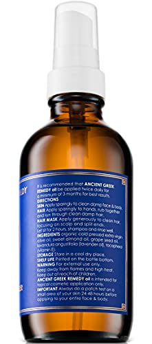 Organic Blend of Olive, Lavender, Almond, Vitamin E and Grapeseed Oils, Day and Night Moisturizer for Dry Skin, Face, Hair, Foot, Leg, Hands, Nail and Cuticle Care, Natural Body Oil for Women and Men