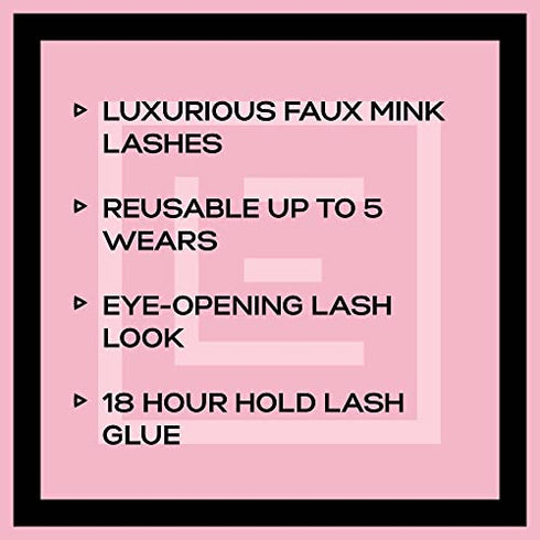 Eylure Naturals False Eyelashes Multipack, Style No. 020 Black , Reusable, Adhesive Included, 3 Pair
