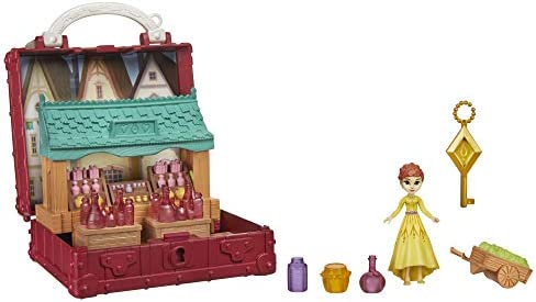 Disney Frozen Pop Adventures Village Set Pop-Up Playset with Handle, Including Anna Small Doll Inspired by The Frozen 2 Movie - Toy for Kids Ages 3 & Up