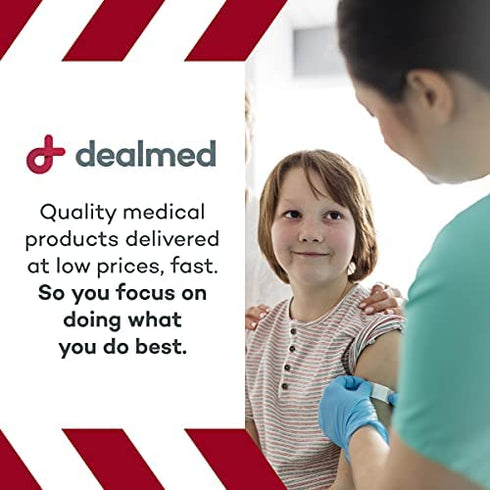 Dealmed Sterile Bordered Gauze Island Dressings – 25 Count, 4" x 4" Gauze Pads, Disposable, Latex-Free, Adhesive Borders with Non-Stick Pads, Wound Dressing for First Aid Kit and Medical Facilities