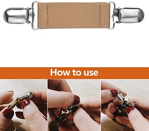 18 Pieces Winter Mitten Clips Elastic Fit Dress Clips Elastic Hat Clip Kids Glove Clips Stainless Steel Small Short Mitten Clips Strong Metal Mitten Glove Clips for Kids Baby Toddler Children Adults