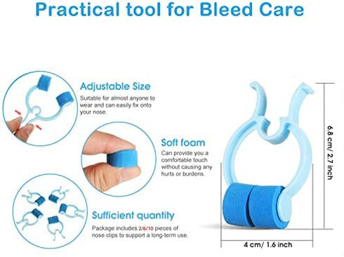 Stop Nosebleeds Epistaxis Clip Nose Bleed Stopper Nasal Clip Treatment,Pack of 6