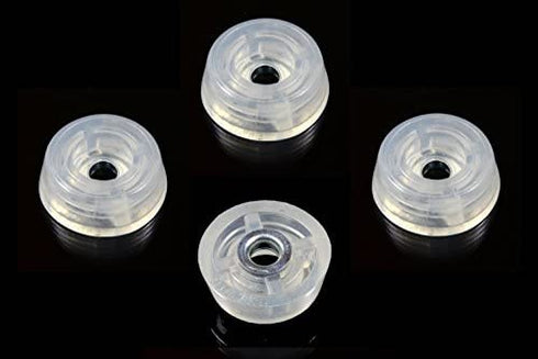20 Small Clear Round Rubber Feet W/SCREWS- .250 H X .671 D - Made in USA - Food Safe Cutting Boards Electronics Crafts #