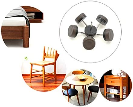 40pcs Thickened Furniture Glide,Nail-on Nylon Slider Pad Floor Protector for Wooden Leg Feet of Chair Table Sofa(?30mm or 1.2",Brown)
