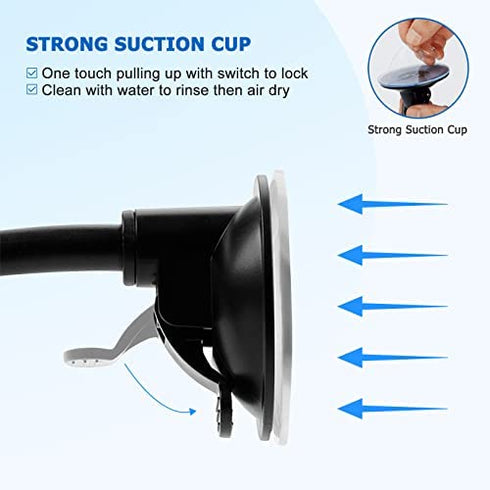 Vansky Car Phone Holder Mount, 3-in-1 Universal Cell Phone Holder Car Air Vent Holder Dashboard Mount Windshield Mount for iPhone 12 11 X XR 7/7 Plus, Samsung Galaxy S9 LG Sony and More