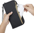 ZOPPEN RFID Travel Passport Wallet & Documents Organizer Zipper Case with Removable Wristlet Strap