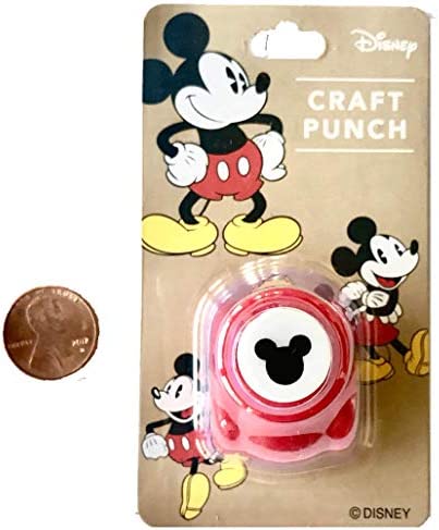 Small and Large Disney Craft Paper Punches of Mickey Mouse Logo (2 Punches) (Japan Import)