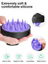 Hair Shampoo Brush, HEETA Scalp Care Hair Brush with Soft Silicone Scalp Massager (Black)