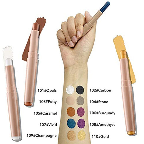MAEPEOR Matte Eyeshadow Stick Stone Cream Eyeshadow Pen Waterproof and Long Lasting Shadow Stick (104# Stone)