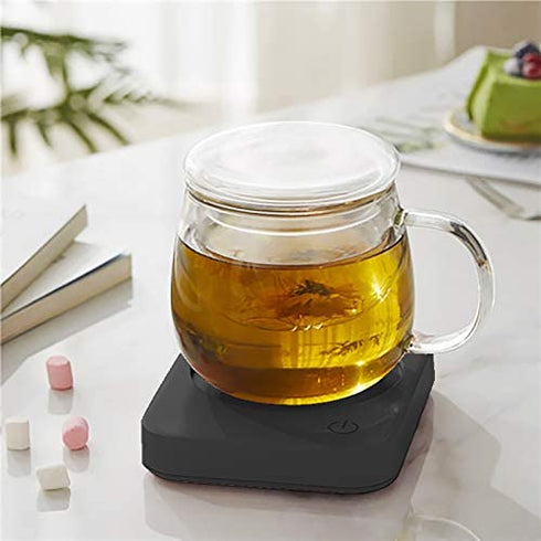 VOBAGA Coffee Mug Warmer, 4 Hours Auto Shut Off Cup Warmer for Office Home Desk Use with 3 Temperature Settings, Electric Beverage Warmer for Cocoa,Tea, Milk, Soup, Sky Blue (No Cup)