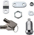 WOOCH Tubular Cam Lock Cabinet Lock,Keyed Alike Removable Key, 1-1/4" Cam and Offset Cam (1-1/8 Inch 90°, Chrome Finish, 4 Pack)