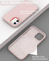 Dracool Liquid Silicone Cover Compatible with iPhone 12/iPhone 12 Pro Case and Built-in Screen Protector Shockproof 360 Full Body Protection for Women Girls 3 Layer Hybrid Soft Gel Rubber - Pink