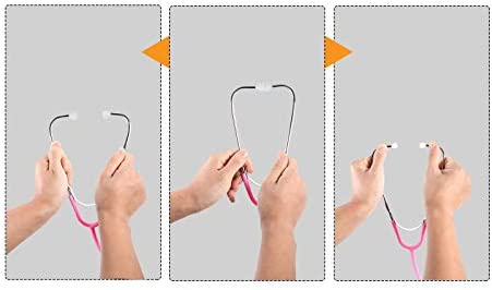 MorTime Dual Head Stethoscope, Real Working Stethoscope for Kids Cosplay, Educational Equipment, Pink (1 pc)