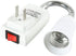 Electop E27 Socket Adapter with On/Off Switch to US Plug,Flexible Extension Lamp Bulb Holder Converter