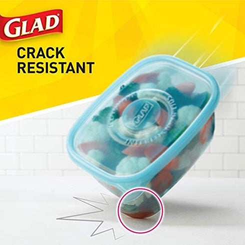 Gladware Freezerware Food Storage Containers, Large | Rectangle Food Storage Containers for Everyday Use | Food Containers Safe for Freezer, Hold up to 64 Ounces of Food, 2 Count Set