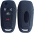 2Pcs Silicone Car Remote Key Fob Cover Case for Ford F-150 F-250 F-350 Fusion Fiesta Mustang Explorer Skin Jacket 4 Button