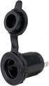 Female 12 Volt Cigarette Lighter Socket Car Automotive Marine ATV Truck RV Boats Lighter Socket Power Outlet Socket Receptacle, DAMAVO YM1084 12V/24V DC Flush Mount with Waterproof Plug (1 PC)