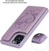 Jaorty for iPhone 12 Pro Max Wallet Case with RFID Blocking Card Holder for Girls Women,Premium PU Leather Magnetic Buttons Stand Flip Wrist Strap Case for iPhone 12 Pro Max 6.7 Inch,Heart Purple