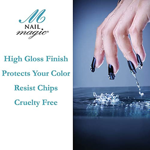 Nail Magic Wet Top Coat - Clear Nail Polish, High Gloss Top Coat. Natural, Shiny Finish, Long Lasting, Extreme High-Gloss (0.5 Fluid Ounce)