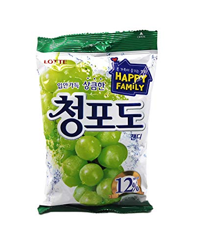 Korean Candy K FOOD Green Grape Flavor Hard Candy (153g 5.39oz)