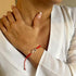 KISONI Hamsa Bracelet Cubic-Zirconia Evil Eye Hand of Fatima Charm Protection Red String Bracelets