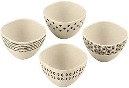Cuisinart CTG-00-4BB Set of 4 4 Pinch Bowls, None, White & Black