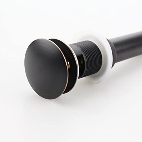 Oil Rubbed Bronze Pop Up Sink Drain, Vanity Bathroom Vessel Lavatory Faucet Drain Stopper, ORB with Overflow