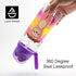Cute Water Bottle for School Kids Girls Boys, Soft Silicone Straw & BPA FREE Tritan & Leak Proof One Click Open Flip Top & Easy Clean & Soft Carry Loop, 24oz / 700ml - Sloth